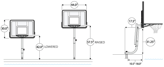 QuikFire Pool Basketball Hoop - SwimShape